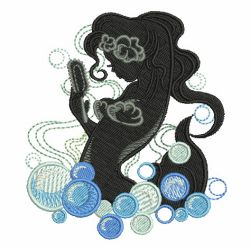 Silhouette Mermaid machine embroidery designs