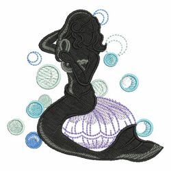Silhouette Mermaid 04 machine embroidery designs