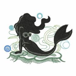 Silhouette Mermaid 07 machine embroidery designs