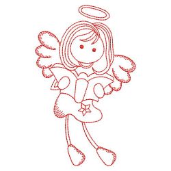 Redwork Little Angel Girl 03(Md)