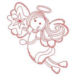 Redwork Little Angel Girl 05(Lg) machine embroidery designs