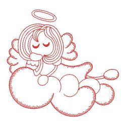 Redwork Little Angel Girl 07(Lg) machine embroidery designs