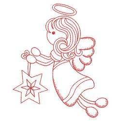 Redwork Little Angel Girl 08(Md) machine embroidery designs