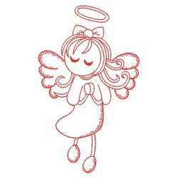Redwork Little Angel Girl 09(Md) machine embroidery designs