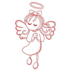 Redwork Little Angel Girl 09(Lg) machine embroidery designs