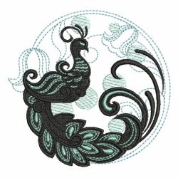 Silhouette Peacock machine embroidery designs