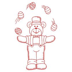 Redwork Easter Bear 01(Md) machine embroidery designs