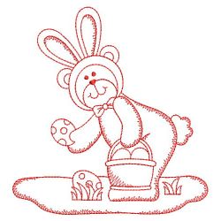 Redwork Easter Bear 02(Sm)