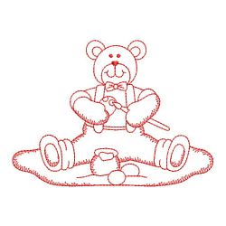 Redwork Easter Bear 03(Md) machine embroidery designs