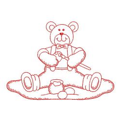 Redwork Easter Bear 03(Sm) machine embroidery designs