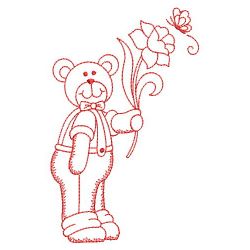 Redwork Easter Bear 04(Sm) machine embroidery designs