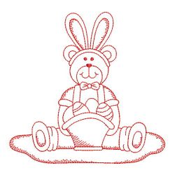 Redwork Easter Bear 06(Lg)