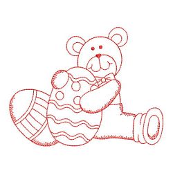 Redwork Easter Bear 09(Lg) machine embroidery designs