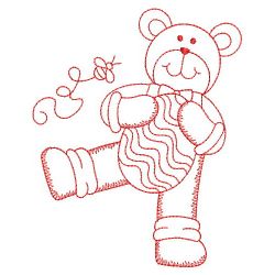 Redwork Easter Bear 10(Md) machine embroidery designs