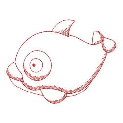 Redwork Sea Animals 02(Lg) machine embroidery designs