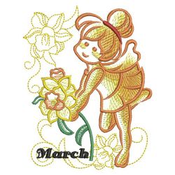 Sketched Flower Fairy 03(Lg) machine embroidery designs