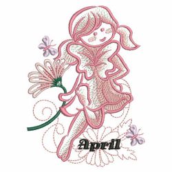 Sketched Flower Fairy 04(Md) machine embroidery designs
