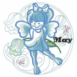 Sketched Flower Fairy 05(Md) machine embroidery designs