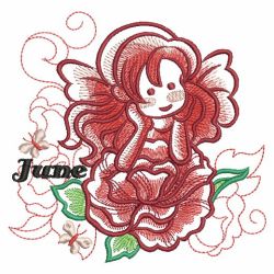 Sketched Flower Fairy 06(Lg) machine embroidery designs