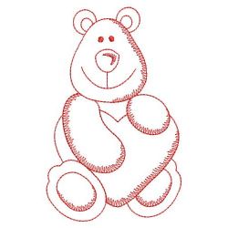 Redwork Valentine Bear(Lg) machine embroidery designs