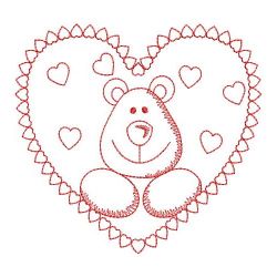 Redwork Valentine Bear 03(Md) machine embroidery designs