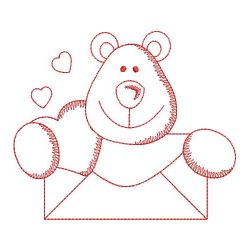 Redwork Valentine Bear 05(Lg)