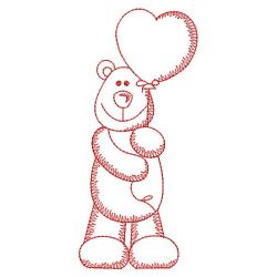 Redwork Valentine Bear 08(Md) machine embroidery designs