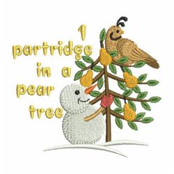 12 Days of Christmas machine embroidery designs