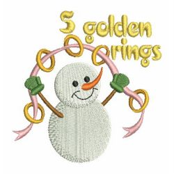 12 Days of Christmas 05 machine embroidery designs