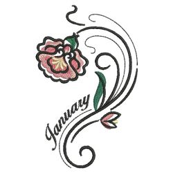 12 Months Of Flowers 01(Lg) machine embroidery designs