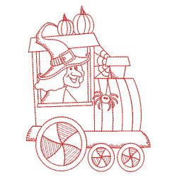 Redwork Halloween Train(Md) machine embroidery designs