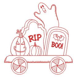 Redwork Halloween Train 06(Md) machine embroidery designs