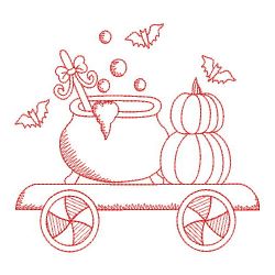 Redwork Halloween Train 07(Lg) machine embroidery designs