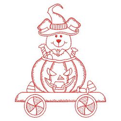 Redwork Halloween Train 08(Md) machine embroidery designs
