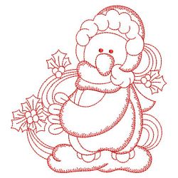 Redwork Cute Christmas Penguin 03(Md) machine embroidery designs