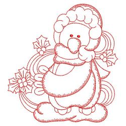 Redwork Cute Christmas Penguin 03(Sm) machine embroidery designs