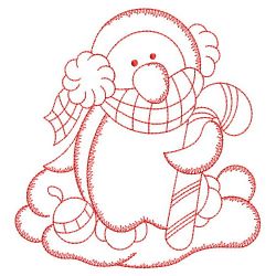 Redwork Cute Christmas Penguin 10(Lg)