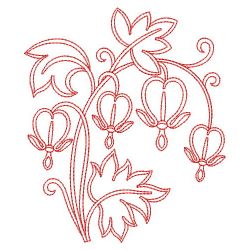 Redwork Assorted Flowers(Lg) machine embroidery designs