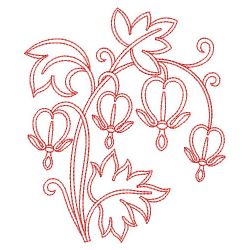 Redwork Assorted Flowers 01(Sm) machine embroidery designs