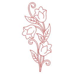 Redwork Assorted Flowers 02(Lg) machine embroidery designs