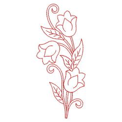 Redwork Assorted Flowers 02(Lg)