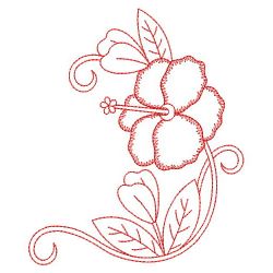 Redwork Assorted Flowers 06(Sm) machine embroidery designs