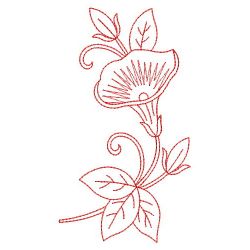 Redwork Assorted Flowers 07(Sm) machine embroidery designs