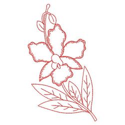 Redwork Assorted Flowers 08(Md) machine embroidery designs