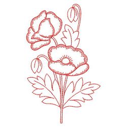 Redwork Assorted Flowers 09(Sm) machine embroidery designs