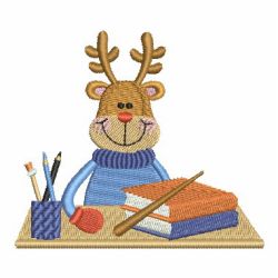 Reindeer in School machine embroidery designs