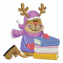 Reindeer in School 06 machine embroidery designs