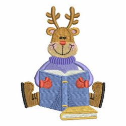 Reindeer in School 07 machine embroidery designs