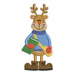 Reindeer in School 09 machine embroidery designs