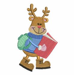 Reindeer in School 10 machine embroidery designs